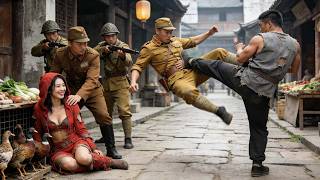 Japanese troops bully street vendor—unaware a top master backs her,sending them flying with one kick screenshot 2