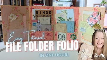Easy File Folder Folio Tutorial | Make a Vintage-Inspired Journal Folio in 1 Hour!