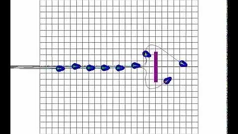 9 Robots Line Formation vs Flat Obstacle - Simulation