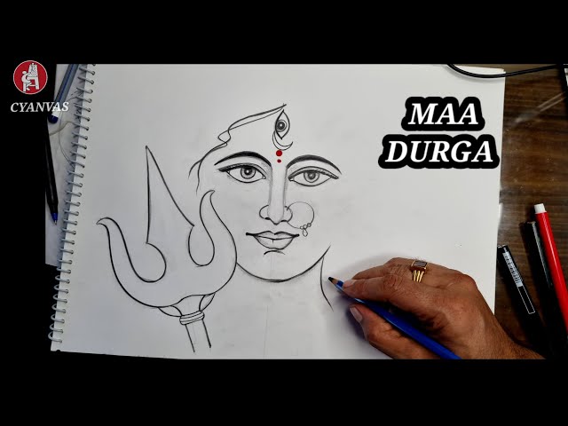How to Draw Durga Maa (Hinduism) Step by Step | DrawingTutorials101.com
