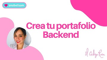 Crea tu portafolio Backend