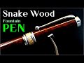 [ Pen turning ] Snake wood fountain pen / Silver, Gold, Americana pen kit