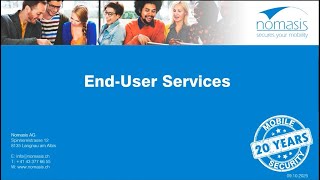 Nomasis Webinar: End-User Services