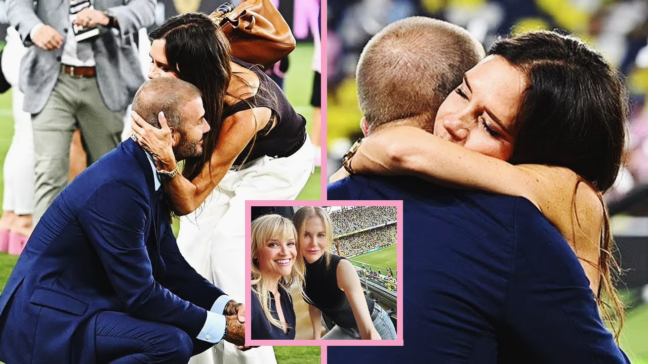 David Beckham wins hug from wife Victoria as his US team clinches Leagues  Cup trophy