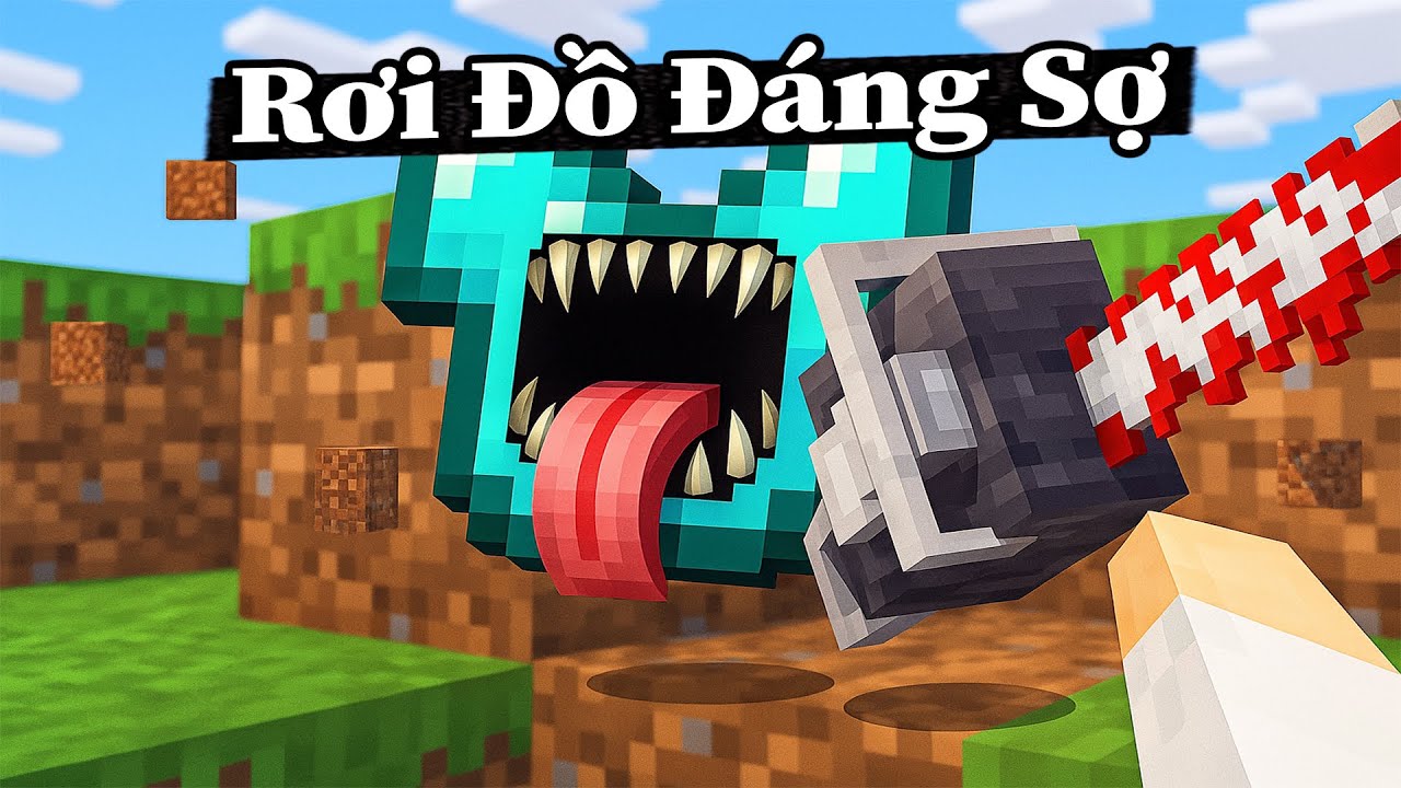 Minecraft Bất Ổn Nhưng Đào Mọi Khối Đều Rơi Ra Đồ Đáng Sợ 🤣 Siêu Hài Hước