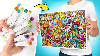 วิธีวาดภาพสุดเจ๋งด้วยปากกาเมจิกสีสันสดใส screenshot 2