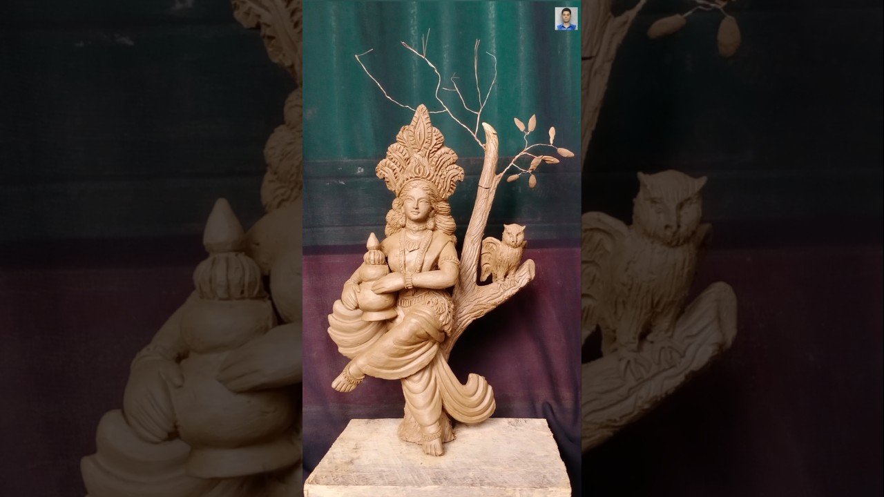 Maa lokkhi Murti banana"How to Make a Small Lakshmi Idol with Clay | DIY Lakshmi Murti"
