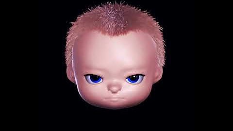 Stylized Cartoon Baby Zbrush 2019 Blender Eevee viewport Turntable