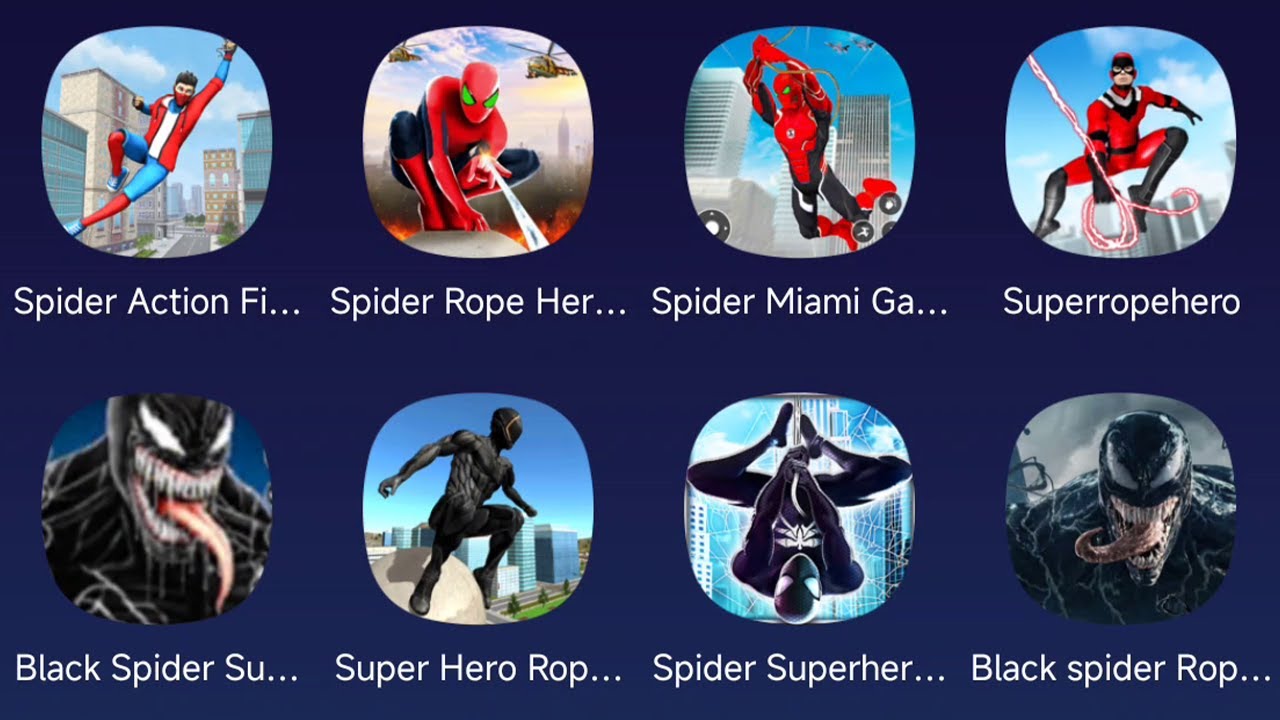 Spider Action Fighting,Spider Rope Hero,Spider Miami Hero,Super Rope ...