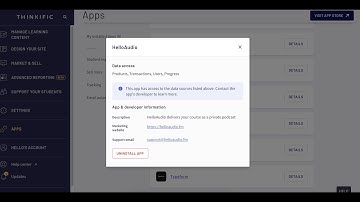 Thinkific and Hello Audio Integration