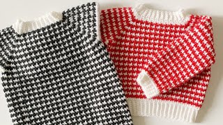 Crochet Houndstooth Sweater and Dress Tutorial