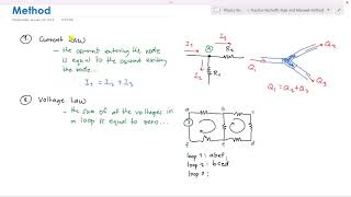 Physics for Engineers M3L1 Practice Problems using Kirchhoff and Maxwell Methods