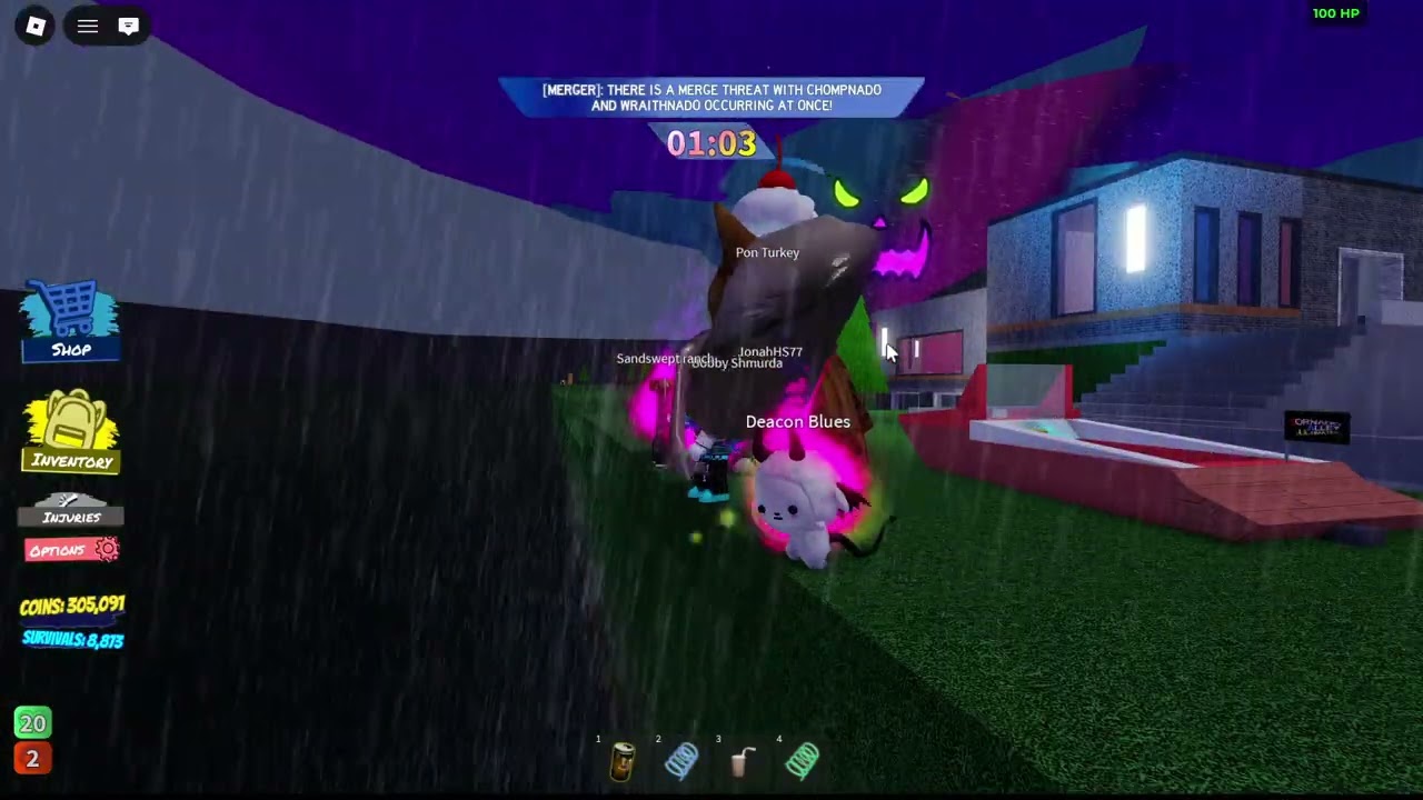 Tornado Alley Ultimate| Chomp Merge Wraithnado Full Walkthrought Roblox gameplay Deaad