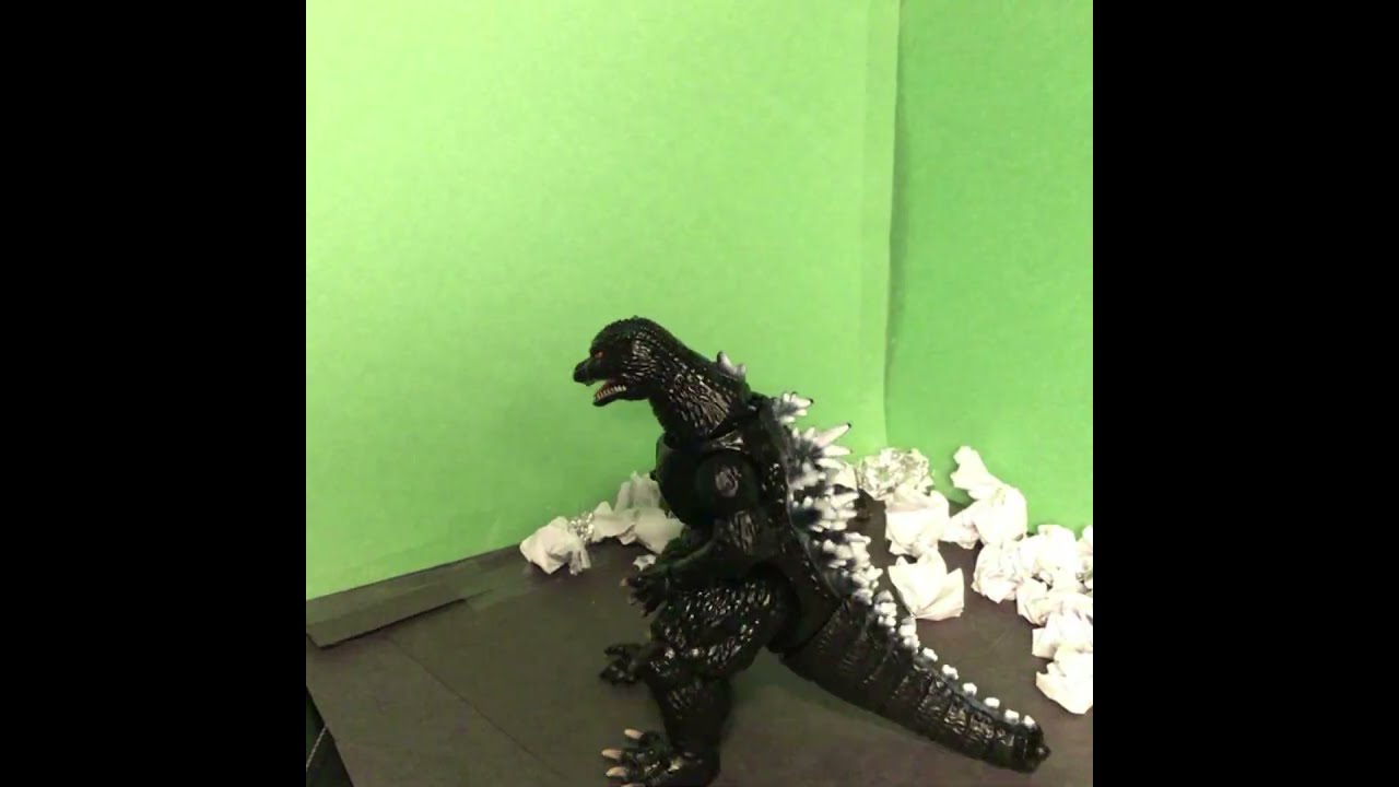 Godzilla Got Stuck In Trash Can Stop Motion