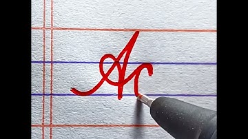 Learn Aa capital letter and small letter connect in cursive writing
