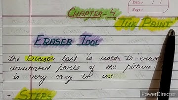 Eraser tool in Tux paint