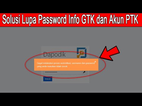 Mengatasi Lupa Password Akun Info GTK dan Login PTK