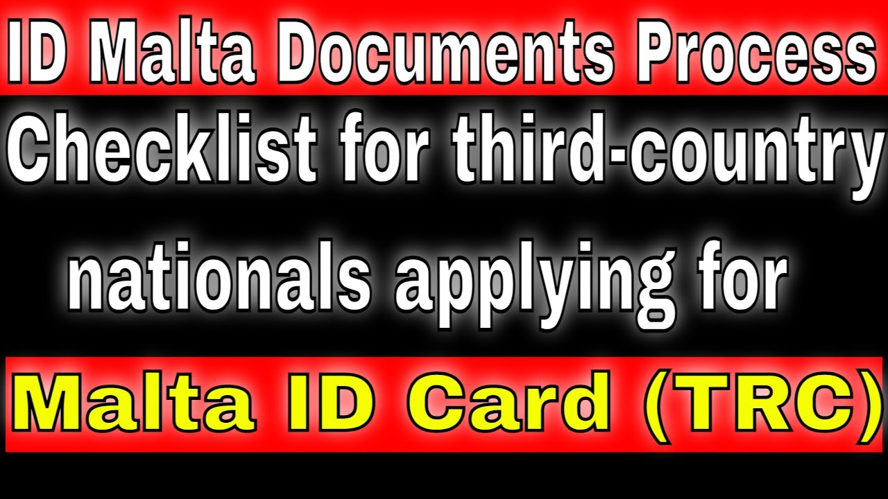 What Documents Required At ID Malta Documents Checklist To Apply What Documents Required At ID Malta Documents Checklist To Apply