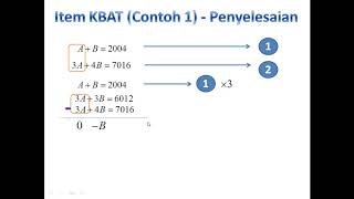 Contoh Penyelesaian Persamaan Linear Serentak