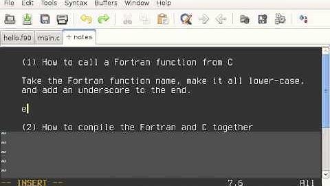 Calling Fortran From C - Part 1: Hello, World
