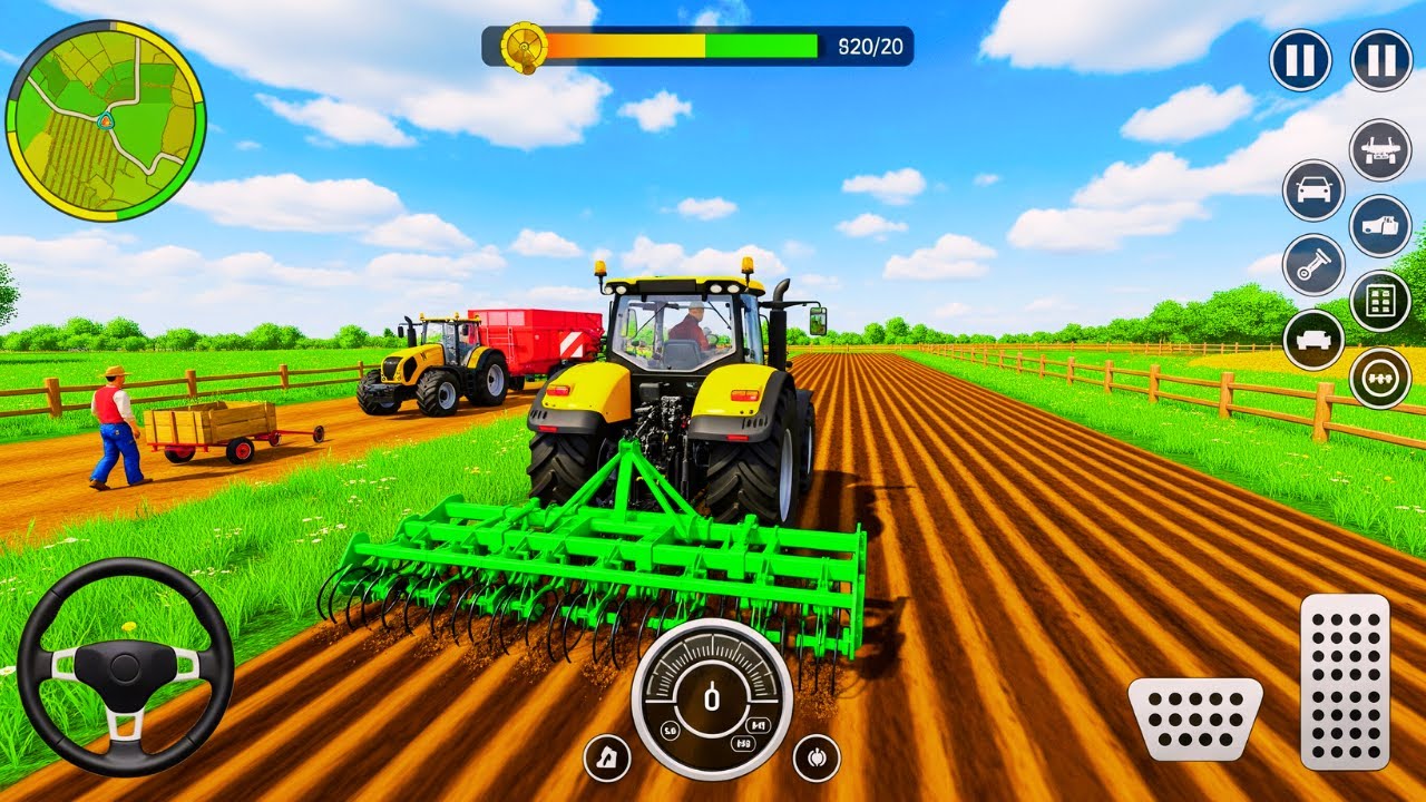 Modern Tractor Simulator 3D - Farming Tractor Games 2025 - Tractor Driving Android Gameplay