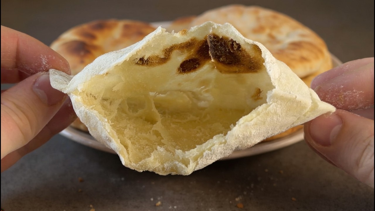 No-Yeast Flatbreads That Puff Like Balloons + 2 PIZZAS in 5 Minutes 🍕🔥