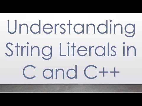 Understanding String Literals in C and C++