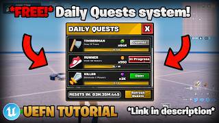 [FREE] Daily Quests System in Fortnite Creative | UEFN Tutorial