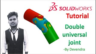 Solidworks Tutorial : How to make a Double universal joint ? || By Devendra