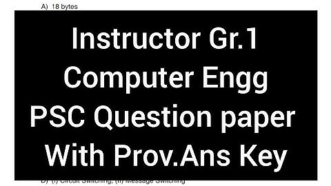 Instructor Gr.1 Computer Engineering PSC Question Paper Sept 2022 with Prov.Ans Key