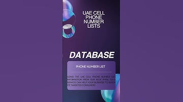 UAE Cell Phone Number Lists | Bulk Email Data