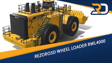 Rezoro3D RWL4000 Wheel Loader | Industrial Mining 3D Model Showcase