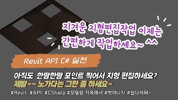 [Revit API C#] Edit Topo[한땀한땀 지형편집 이제 그만~~]