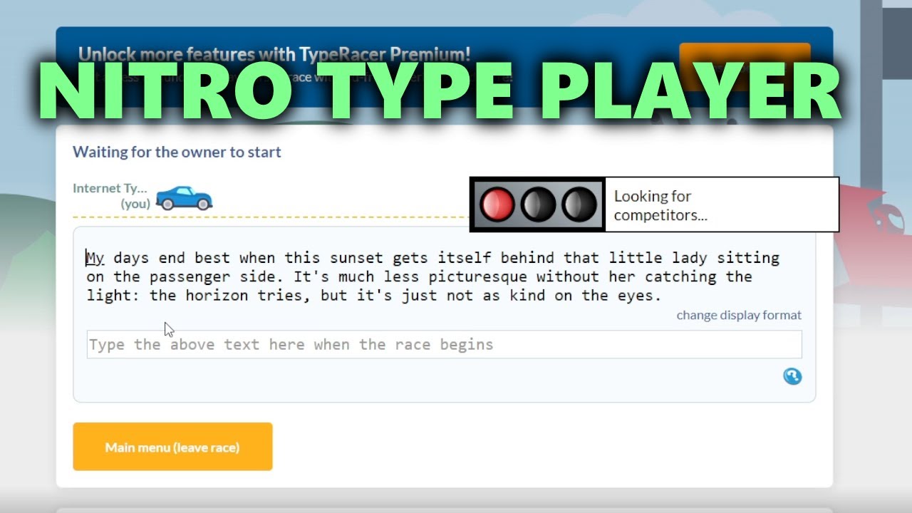 The TYPERACER Experience As A Nitro Type Player