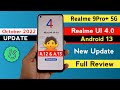 Realme 9Pro+ 5G UI 4.0 October 2022 New Update C.01 | Realme Android 13 New Update Full Review