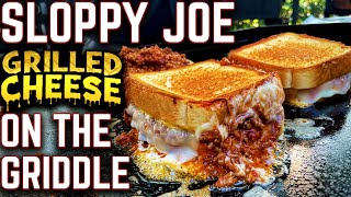 CHEESY SLOPPY JOE GRILLED CHEESE MADE ON THE FLAT TOP GRIDDLE! EASY GRIDDLE RECIPE!
