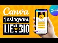 Comment utiliser canva et crer un lien personnalis pour instagram  lien bio instagram avec canva