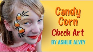 Candy Corn Cheek Art by Ashlie Alvey