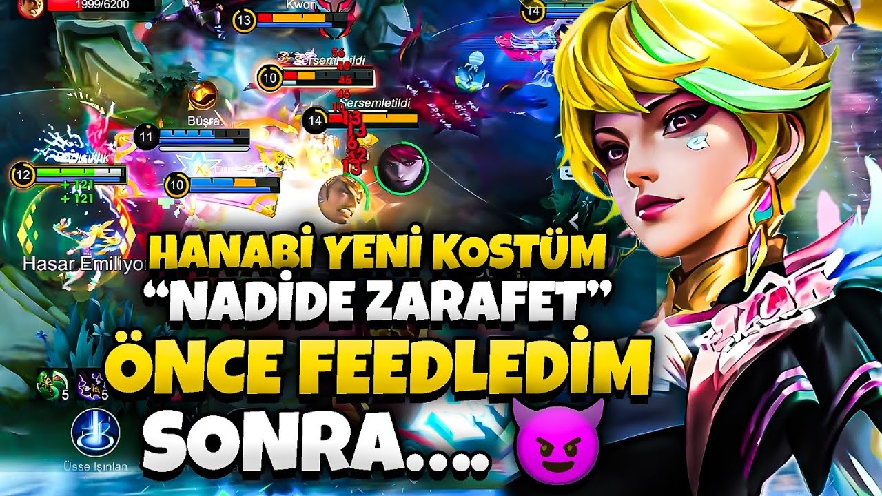 😯 HANABİ İLE ÖNCE FEEDLEDİM SONRA .... | YENİ KOSTÜM ''NADİDE ZARAFET'' - Mobile Legends