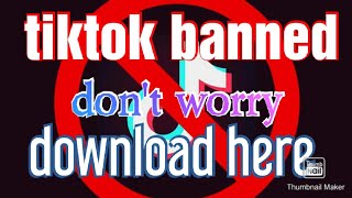 How to download tiktok after banned