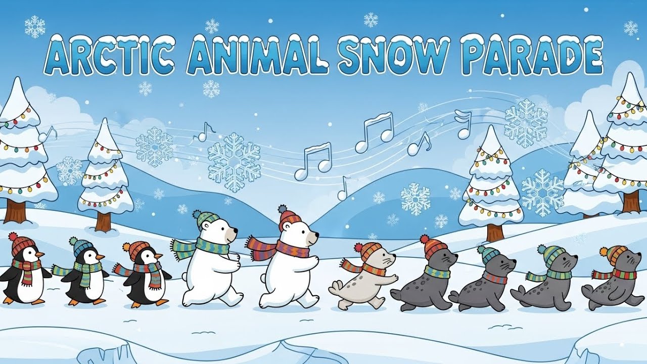 Arctic Animal Snow Parade ❄️🐧 | Winter Animal Fun for Kids | Animagic Studio