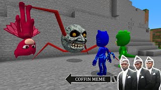 Spider Scary Moon Vs Pj Masks In Minecraft - Coffin Meme