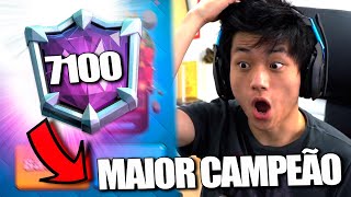 BATI O MEU RECORDE DE TROFÉUS COM ESSE DECK!! CLASH ROYALE