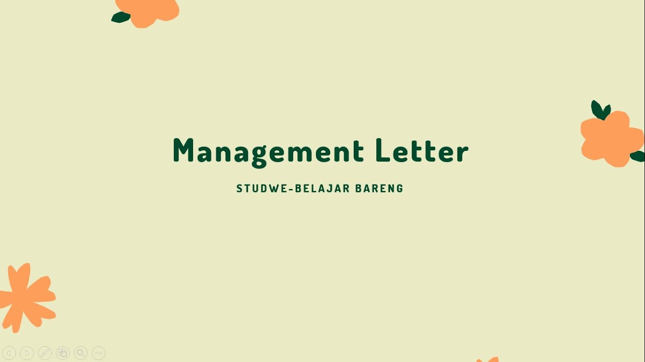 Auditing II. Management Letter - Communication and Management Letter