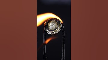 Burning Close-up of Button #closeup #asmr #macro #shorts