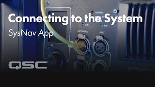 QSC SysNav App: Connecting to the System