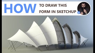 Tensile shed | Sketchup tutorial