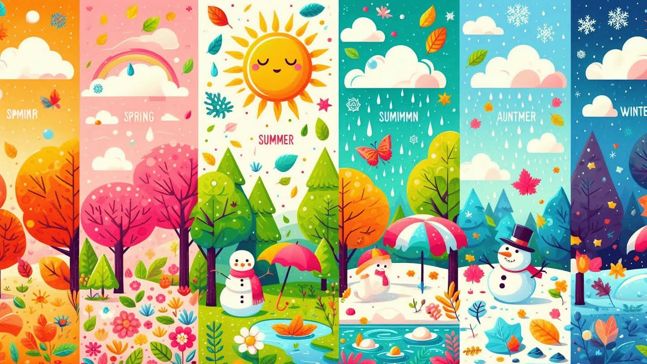 5 Seasons Cycle 🌦️ | Spring, Summer, Rainy Season, Autumn, Winter! For ...