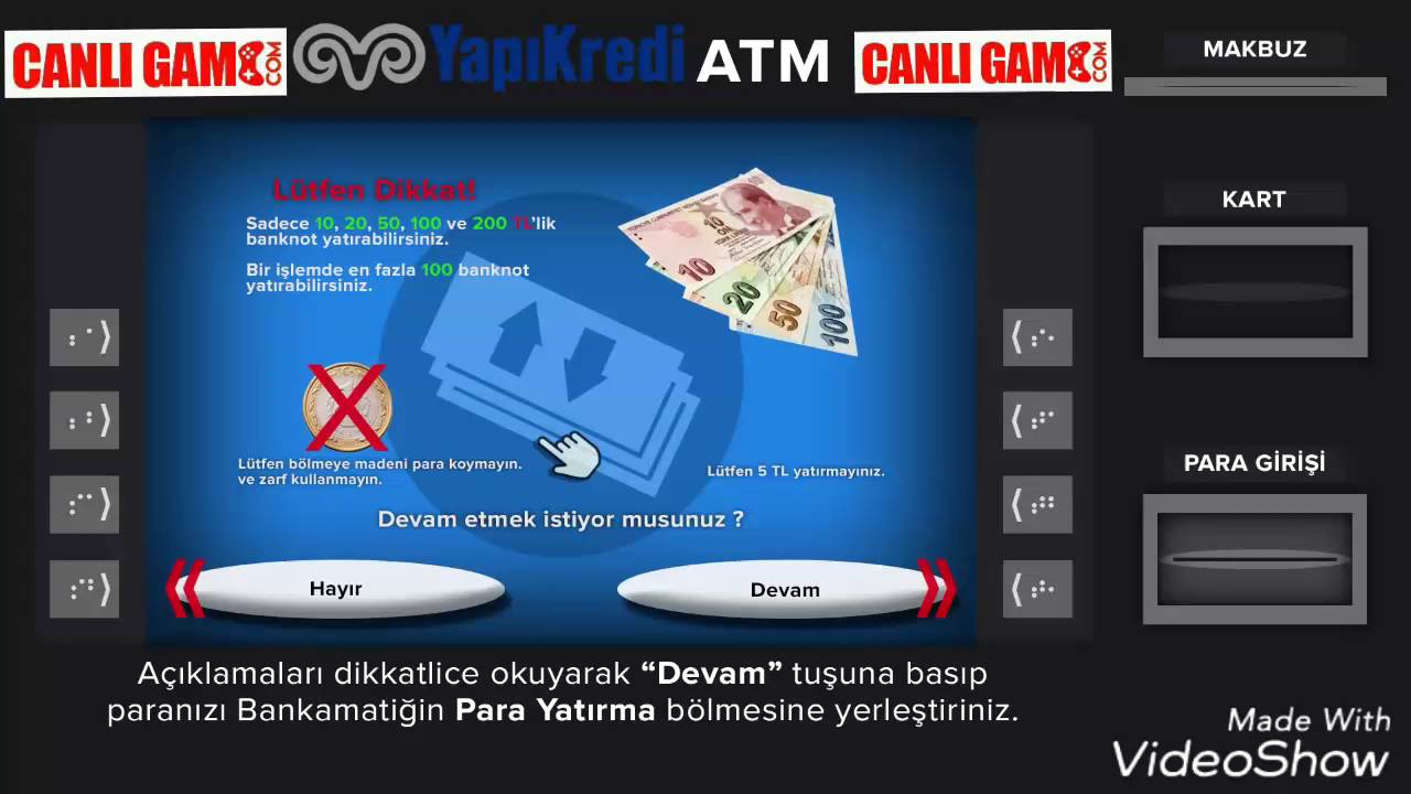 Canligame Com Yapikredi Atm Den Kartsiz Para Yatirma Youtube