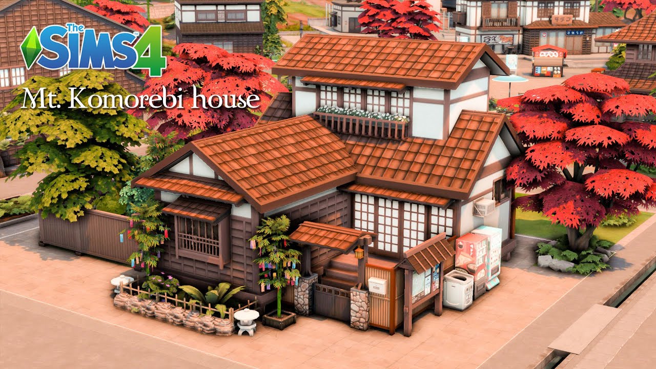 Tiny Japanese home | Mt. Komorebi | Sims 4 | Stop motion | NO CC - YouTube